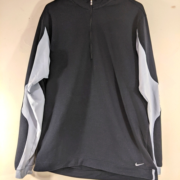 Nike Sweaters Grey Black Nike Golf Quarter Zip Therma Fit Poshmark